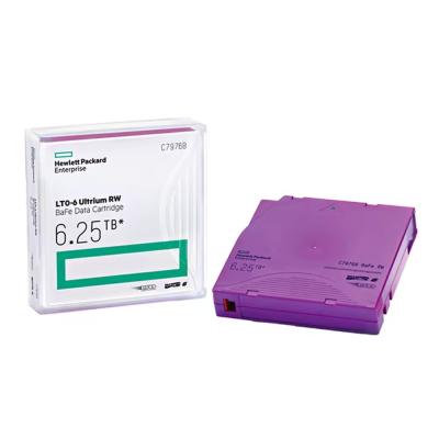 China Rack Compatible HPE LTO-6 Ultrium 6.25TB RW Data Cartridge C7976A voor servers 1 Pack Te koop