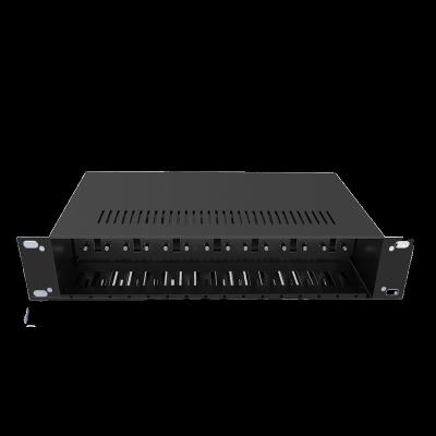 China Wholesale Optical 2U-14 Slot Power Transceiver Rack Power Management Transceiver Box Plug-in Rack 14 Slot Optical Transceiver Rack for sale