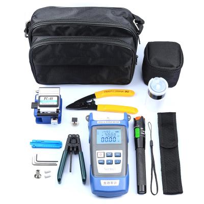 China Fiber Splicing / Install and Test FTTH Fiber Cleaver and Power Meter and Video Locator Fault Optical Fiber Optic Tool Kit for sale