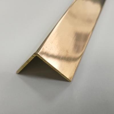 China Modern Brass T L U Shape Tile Trim Floor Transition Strip for sale