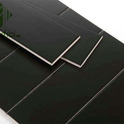 China Rustic Tiles Black Matt Decoration Subway Tile 3d Wall Tiles for sale