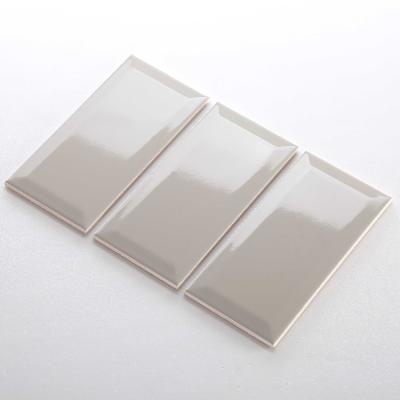 China Glazed metallic tiles no moq light gray 3x6, 4x8 for bathroom and kitchen backsplash tile for sale