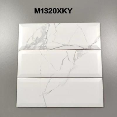 China Rustic Tiles New Arrival: M1320K 4X12 Carara Wall Tiles Bathroom Interior Wall Tile Design Kitchen White Matte Underground Tile Ceramic Wall Tiles for sale