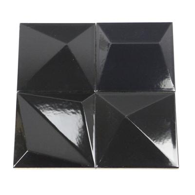 China Glazed Metal Tiles Ceramic Wall Tiles Glazed Black Tiles Mold Brick For Living Room Design for sale