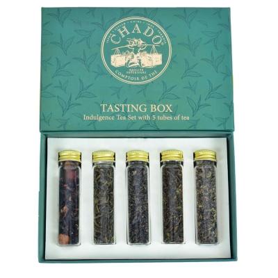 China Custom Luxury Tea Magnet Closure Gift Box Magnetic Box for tea packaging with 5 bottle for sale