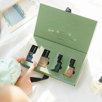 China custom elegant green high end with paper card insert for perfume or cosmetic packaging for sale