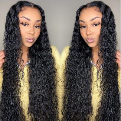 China VENUSWIG Wholesale Virgin Hair 4x4 Lace Closure Wig Water Wave Hair Brazilian Lace Front Wigs For Black Women for sale