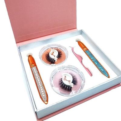 China 25~30 Times Create Your Own Brand 3D Mink False Full Band Eye Lashes With Custom Private Label Packaging Box for sale