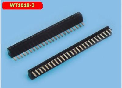 China Industrial 1.27MM Single Row Pin Header 40 PIN Curved Row Seat WT1018-3A à venda