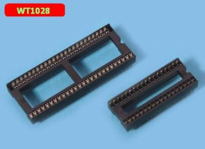 China Cuerpo estrecho 1.778mm 16 Pin Dip Ic Socket WT1028 Servicio OEM ODM en venta