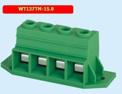 China WT137TM- 15mm PCB Terminal Block 2-10 P Blocos terminais de tipo parafuso à venda