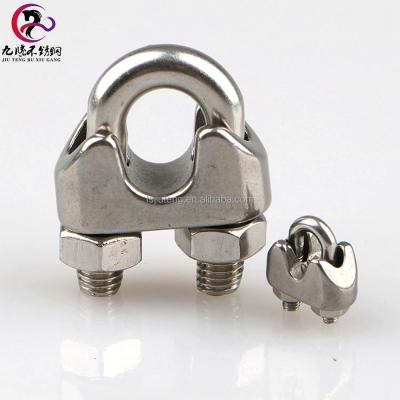 China Hardware Mining Rigging Surface Polished Rustproof 304 Stainless Steel Wire Rope Clip for sale