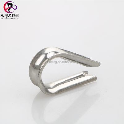 China Wire Rope Terminal Fittings Surface Stainless Steel Wire Rope High Polished Thimble for sale