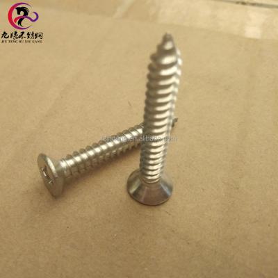 China Jiuteng 304 Stainless Steel Flat Tapping Screw for sale