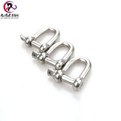 China Heavy Industry Guangdong Foshan Factory 304 201 Galvanized Stainless Steel D Ring Shackles for sale