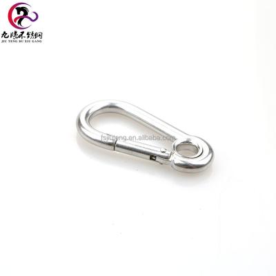 China Factory Wholesale Heavy Industry Factory Stainless Steel Carabiner Spring Snap Hooks Pet With Eye for sale