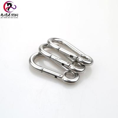 China Heavy Industry Stainless Steel Simple Convenient Carabiner Spring Snap Hooks With Eyes for sale