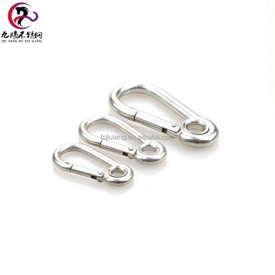 China Wholesale Carabiner Spring Heavy Industry Factory Stainless Steel Snap Hooks With Eye For Bag for sale