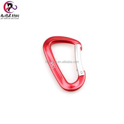 China Heavy Industry Aviation Aluminum Tactical Spring Door Straight Carabiner for sale