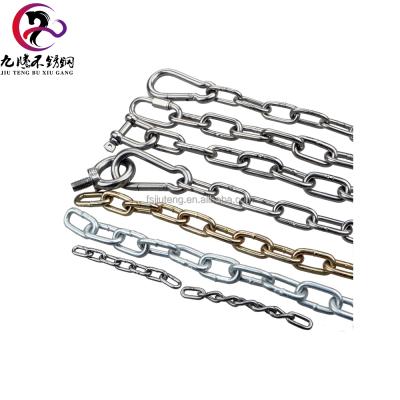 China Hoists Hardware Iron Chain Sling 304 Galvanized 316 Stainless Steel Link Chain for sale