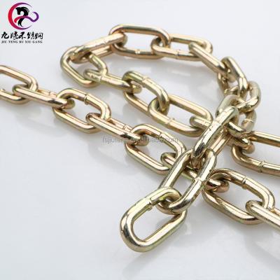 China Hoists Galvanized DIN5685A Welded Steel Short Link Chain No Burr Chain for sale