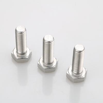 China Wholesale Customized Fasteners Din933 a2-70 a4-80 hex screws 1/4 3/8inch 304/316 stainless steel hex screws for sale