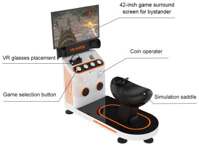 China Horse Racing and Shooting Game 9D VR Games Coin Operated Horse Simulator for VR Theme Park for sale