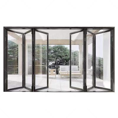 China Sound Insulation High End Folding Partition Door Bi Fold Doors Residential Folding Door Rail for sale