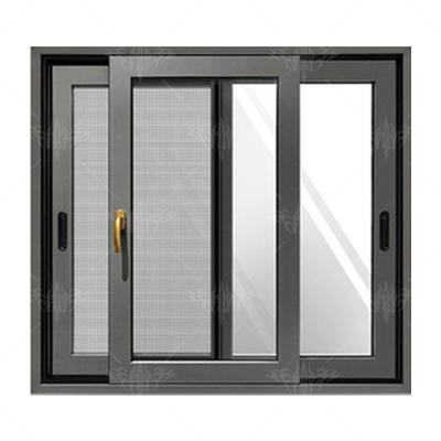 China Magnetic Screen Double glazed commercial sliding window latest sliding window design horizontal sliding window screen for sale