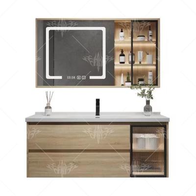 China Environmental Friendly European style stainless steel bathroom cabinets and bathroom mirror with smart mirrors function for sale