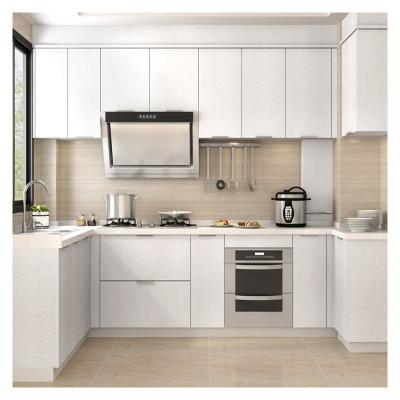 China Environmental Friendly Foshan Wholesale Price Large High Quality Kitchen Cabinets Pearl White Kitchen Cabinet for sale