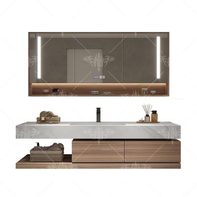 China Environmental Friendly Hotel Bathroom Cabinet With Mirror Modern Bathroom Cabinet With Drawers for sale