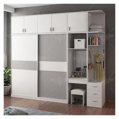 China Adjustable (height) Customized Size Wardrobes Melamine Finished Plywood Folding Wardrobe Foldable Modern Wardrobe Bedroom Furniture Home Furniture for sale