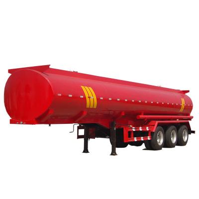 China Truck trailer 2 3 axle steel 3 compartments 45000 liters oil semi trailer fuel tank diesel trailer tanque Fuel trailer De for sale