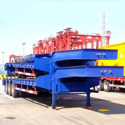 China BERKLEY Factory Price Truck Trailer 3 Bed Transport Lowbed Lowboy Trailer 4 Axles Heavy Machinery Excavator Low Semi Equipment For Sale for sale