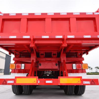 China BERKLEY Truck Trailer New Long Time Life Dump Tipper Semi Trailer Truck Side DumpTipping Rear Trailer for sale