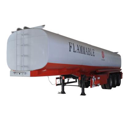 China Safe Semi Truck Trailer Tri Axles Flammable Liquid Oil Transport Tank Trailer Fuel Tank Trailer for sale