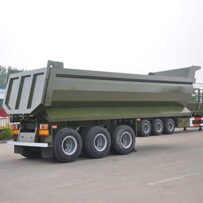 China BERKLEY 6 Axle 70ton 45 Cubic Meter Truck Trailer Coal or Bulk Cargo Transport Rear Sand Grain Dump Trailers Hydraulic Tipper Semi Trailer for sale