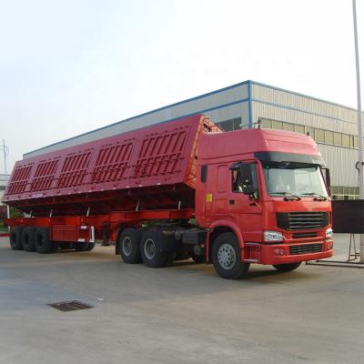 China BERKLEY Trailer Truck Tri Axle 30cbm 40cbm Side Tipper Trailers Dump Trailer Side Dumper Semi Trailer for sale