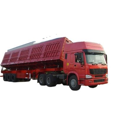 China Truck Trailer BERKLEY 2 3 4 Axle 40cbm Transport Corn Truck FarmTrailer Dump Trailer Side Dumping Semi Tipper Trailer for sale