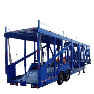 China Truck Trailer BERKLEY 3 Axles 8 Car Carrier Trucks Trailer Vehicle Transport Chassis Steel Carrier With Hydraulic System for sale