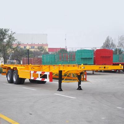 China BERKLEY l 20 Feet 2 Axles Truck Trailer Shipping Container Chassis Skeleton Truck Trailers Transport Skeleton Semi Trailer for sale