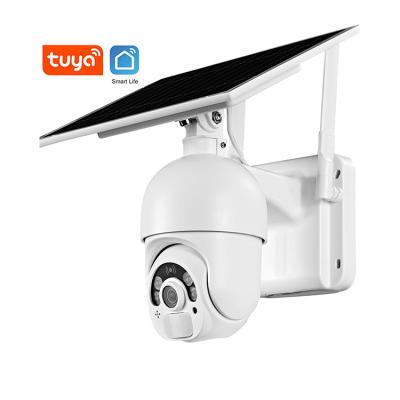 China NIGHT VISION Tuya Wifi Camera Solar Camera Low Battery Life App Tuya Smart Camera All In One for sale