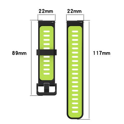 China Yida Dual Silicone 20mm 22mm Watch Band Strap For Huawei Watch GT3 42MM 46MM,GT RUNNER for sale