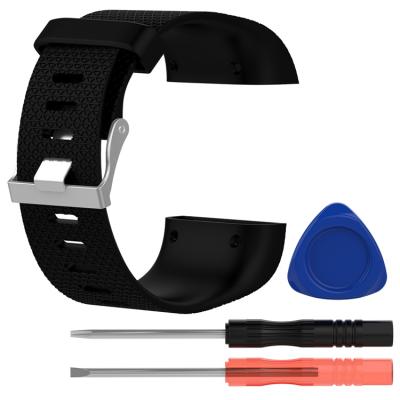 China Silicone Rubber Watch Strap Band Wrist Strap Replacement For Fitbit Surge for sale