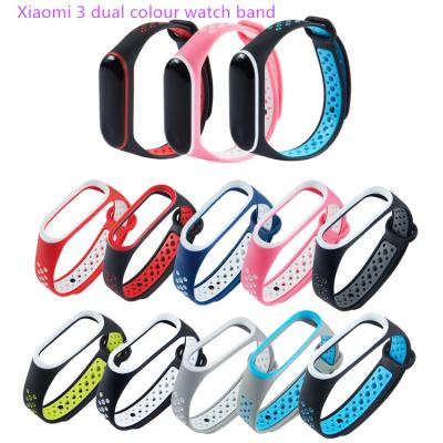 China Non-specific silicone rubber silicon smart watch band for xiaomi MI band 3 for sale