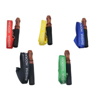 China Hot Selling Reusable Wooden Hookah Tips Silicon Shisha Hookah Mouth Tips With Smoke Shisha Hookah Lanyard for sale