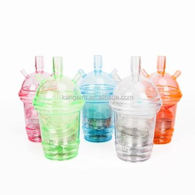 China Plastic Hookah With Light Wholesale Custom Cheap High Quality Plastic Portable Acrylic Hookah Led Hookah Cup Shisha Hookah Travel LED Light for sale