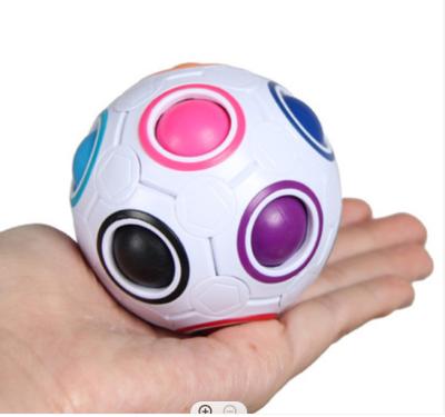 China Rainbow Decompression Ball Pressure Football Color Rainbow Gifts Toy 2021 Anti Stress Toy Creative Magic Jigsaw Ball Square for sale