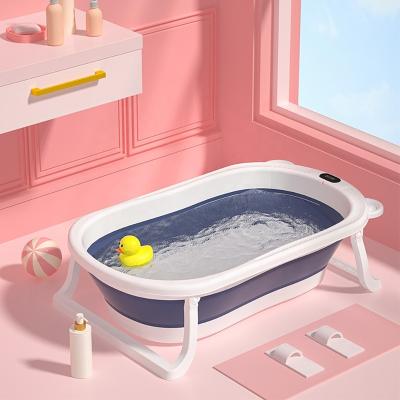 China Fold 2021 Newest Fashion Foldable Baby Bathtubs, Baby Accessories Bathtub Set Folding Bathtub For Baby for sale